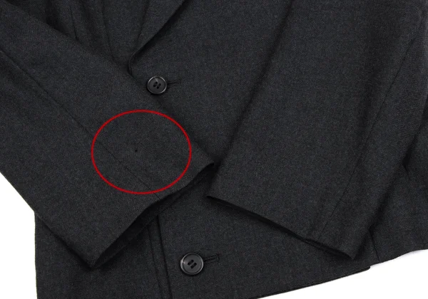 Yohji Yamamoto FEMME Wool Peak Lapel Double Jacket K-166214_009