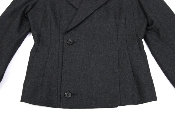 Yohji Yamamoto FEMME Wool Peak Lapel Double Jacket K-166214_012
