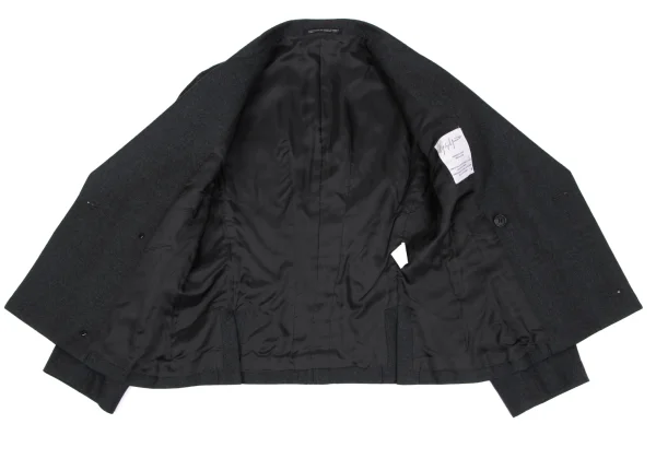 Yohji Yamamoto FEMME Wool Peak Lapel Double Jacket K-166214_015