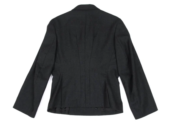Yohji Yamamoto FEMME Wool Peak Lapel Double Jacket K-166214_016