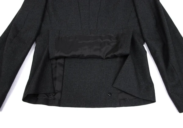 Yohji Yamamoto FEMME Wool Peak Lapel Double Jacket K-166214_017
