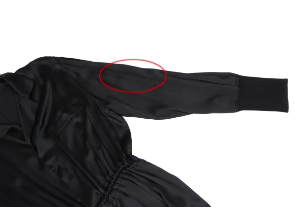 Yohji Yamamoto NOIR Silk Waist Gathered Shirt Dress K-166228_008