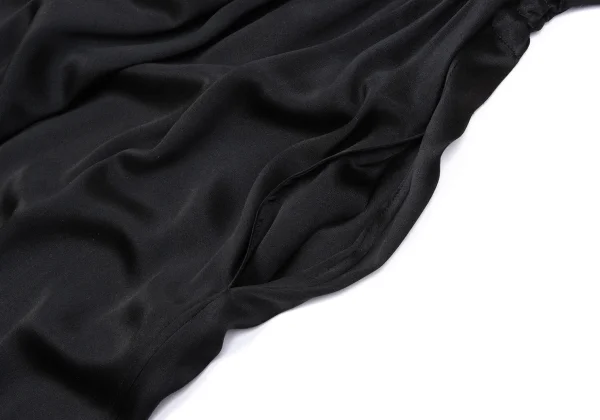 Yohji Yamamoto NOIR Silk Waist Gathered Shirt Dress K-166228_012