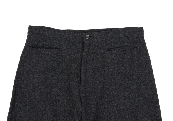 ヨウジヤマモト ノアールYohji Yamamoto NOIR ウール混ストレートパンツ グレー2 K-166230_002
