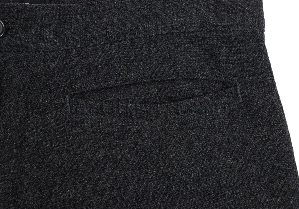 ヨウジヤマモト ノアールYohji Yamamoto NOIR ウール混ストレートパンツ グレー2 K-166230_004