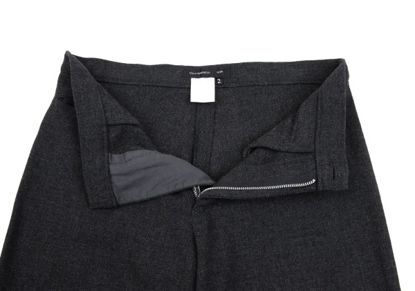ヨウジヤマモト ノアールYohji Yamamoto NOIR ウール混ストレートパンツ グレー2 K-166230_005