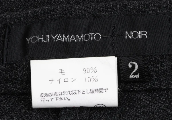 ヨウジヤマモト ノアールYohji Yamamoto NOIR ウール混ストレートパンツ グレー2 K-166230_012