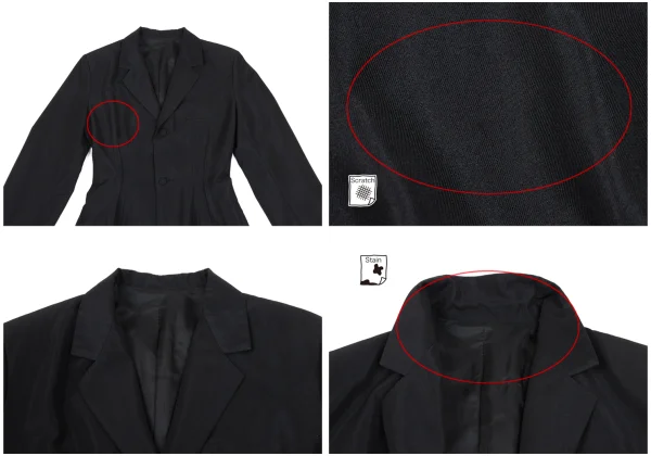 Yohji Yamamoto FEMME Wool Poly Darts Design Jacket K-166234_003