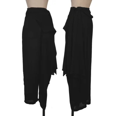 Yohji Yamamoto FEMME Rayon Blend Sheer Strap Design Pants