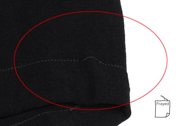 Yohji Yamamoto FEMME Rayon Blend Sheer Strap Design Pants K-166240_015