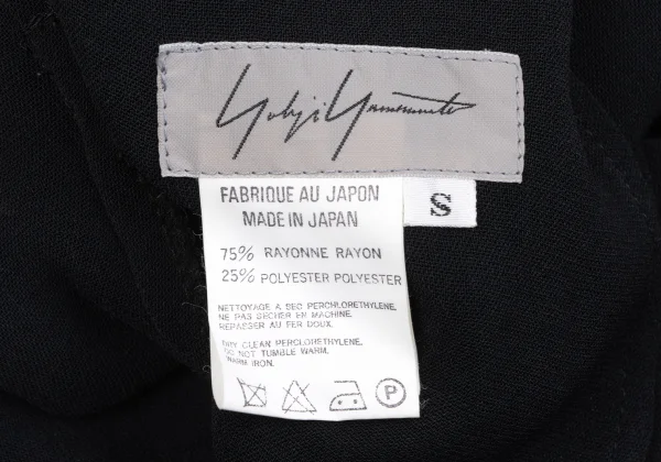 Yohji Yamamoto FEMME Rayon Blend Sheer Strap Design Pants K-166240_018