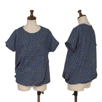 tricot COMME des GARCONS Poly Scale Print Asymmetrical Blouse