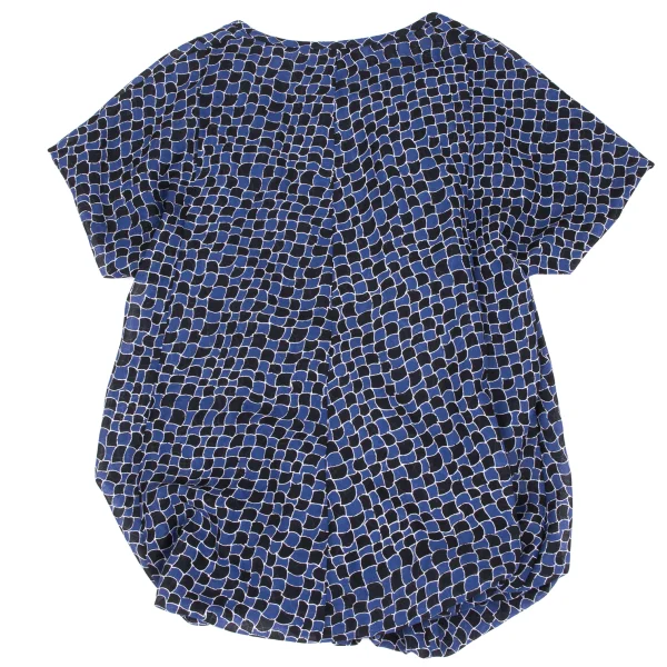 tricot COMME des GARCONS Poly Scale Print Asymmetrical Blouse K-166241_007