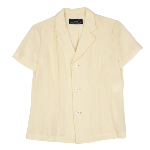 tricot COMME des GARCONS Dart Design Open Collar Short Sleeve Shirt K-166244_002