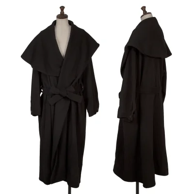 Yohji Yamamoto NOIR Melton Wool Cape Collar Coat
