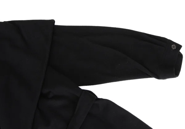 Yohji Yamamoto NOIR Melton Wool Cape Collar Coat K-166256_005