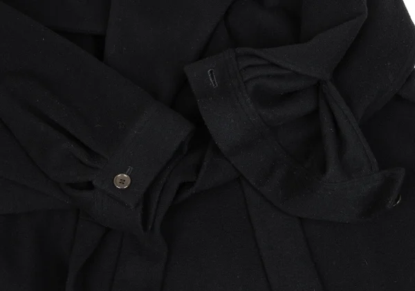Yohji Yamamoto NOIR Melton Wool Cape Collar Coat K-166256_006