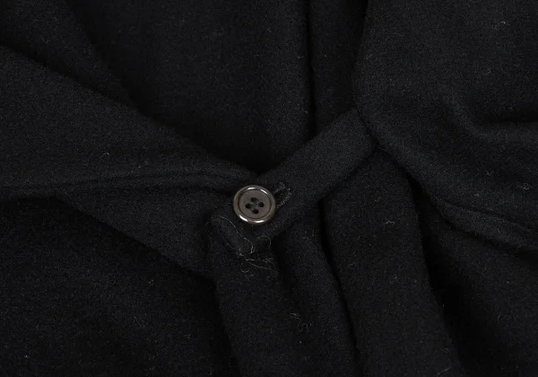 Yohji Yamamoto NOIR Melton Wool Cape Collar Coat K-166256_011