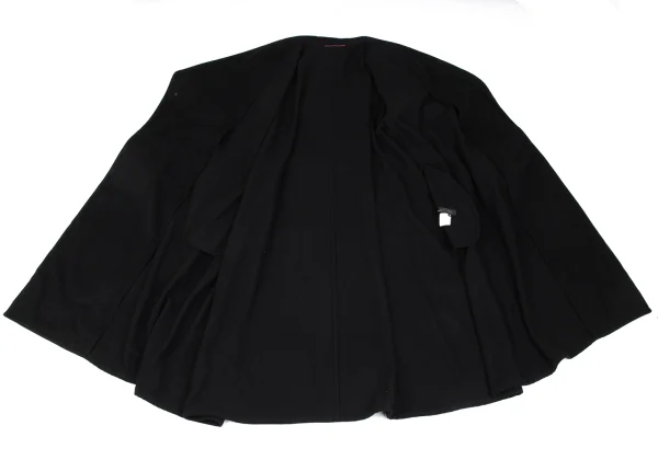 Yohji Yamamoto NOIR Melton Wool Cape Collar Coat K-166256_012