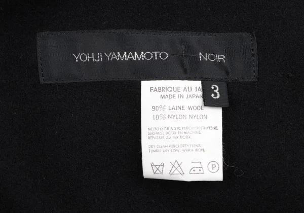 Yohji Yamamoto NOIR Melton Wool Cape Collar Coat K-166256_016