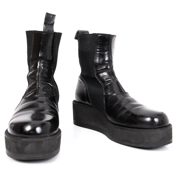 Yohji Yamamoto FEMME Leather Side Gore Boots Black S (US Abou 6.5) K-166258_001