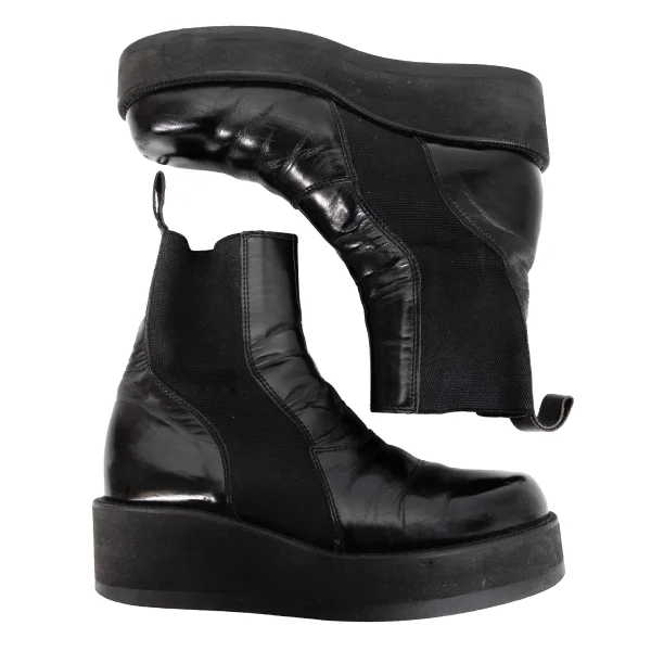 Yohji Yamamoto FEMME Leather Side Gore Boots K-166258_003
