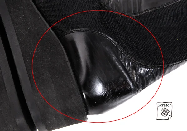 Yohji Yamamoto FEMME Leather Side Gore Boots K-166258_009