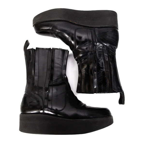 Yohji Yamamoto FEMME Leather Switching Side Gore Boots K-166259_003