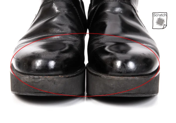 Yohji Yamamoto FEMME Leather Switching Side Gore Boots K-166259_005