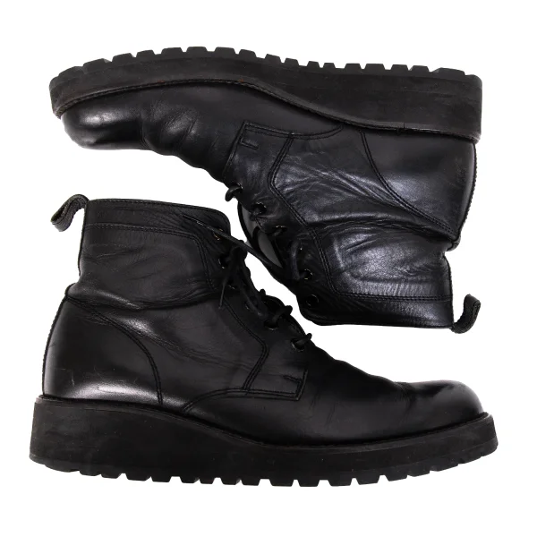 Yohji Yamamoto FEMME Lace Up Leather Boots K-166260_003