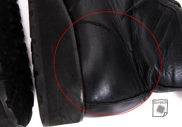 Yohji Yamamoto FEMME Lace Up Leather Boots K-166260_009