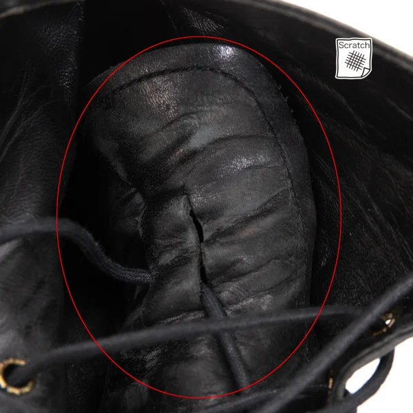 Yohji Yamamoto FEMME Lace Up Leather Boots K-166260_011