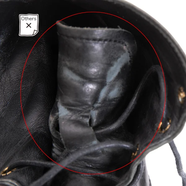 Yohji Yamamoto FEMME Lace Up Leather Boots K-166260_012