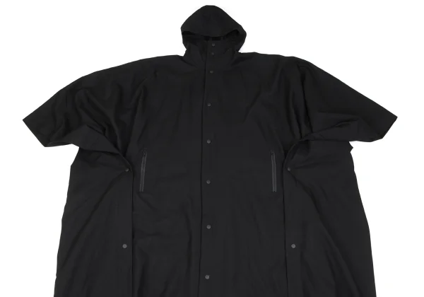 Yohji Yamamoto POUR HOMME Mesh Lined Wool Poncho Coat K-166272_003