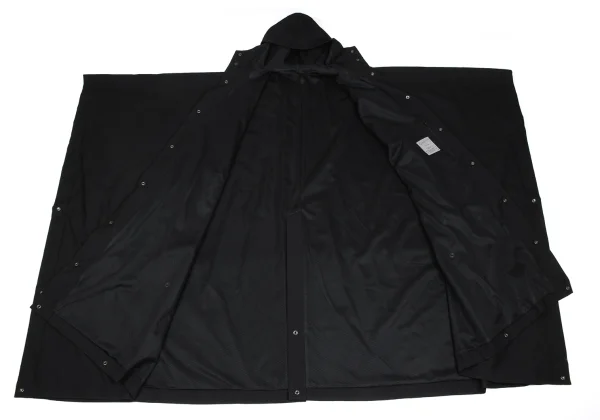 Yohji Yamamoto POUR HOMME Mesh Lined Wool Poncho Coat K-166272_010