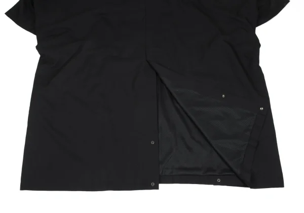 Yohji Yamamoto POUR HOMME Mesh Lined Wool Poncho Coat K-166272_012