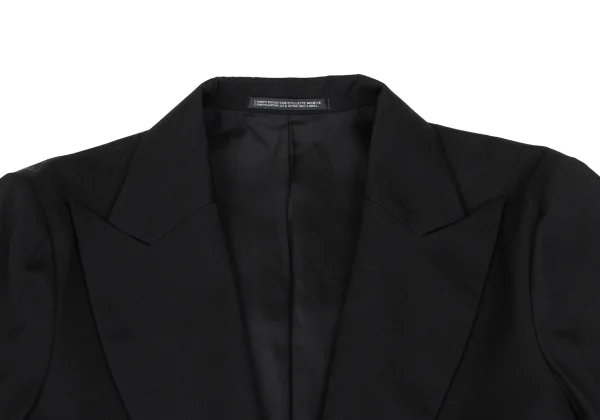 Yohji Yamamoto POUR HOMME Wool Gaba Back Pleated Long Jacket K-166273_003