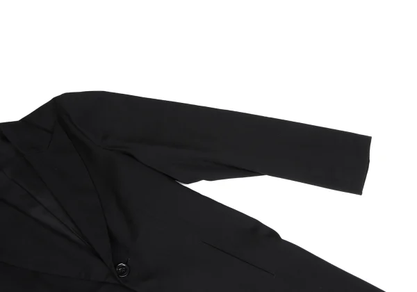 Yohji Yamamoto POUR HOMME Wool Gaba Back Pleated Long Jacket K-166273_006