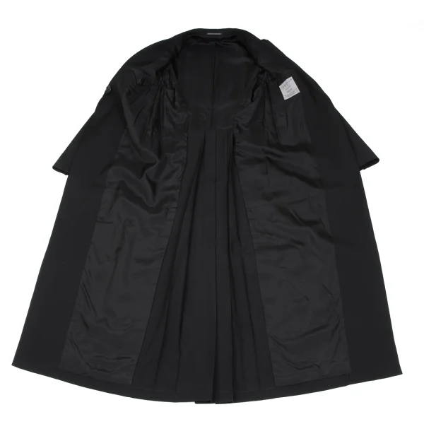 Yohji Yamamoto POUR HOMME Wool Gaba Back Pleated Long Jacket K-166273_009