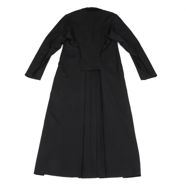 Yohji Yamamoto POUR HOMME Wool Gaba Back Pleated Long Jacket K-166273_010