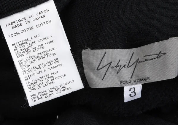 Yohji Yamamoto POUR HOMME Cotton Sweat Cape Coat K-166274_015