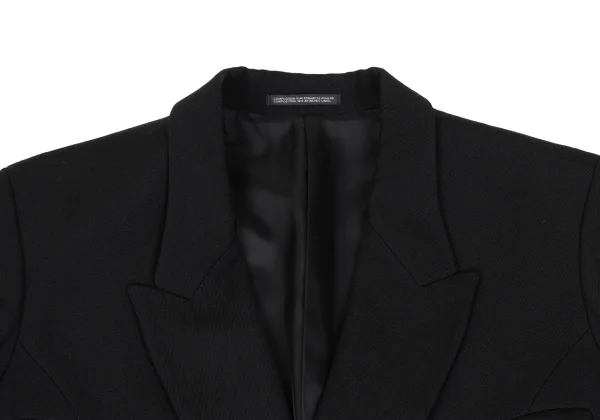 Yohji Yamamoto POUR HOMME Checker Hem Wool Long Jacket K-166275_003