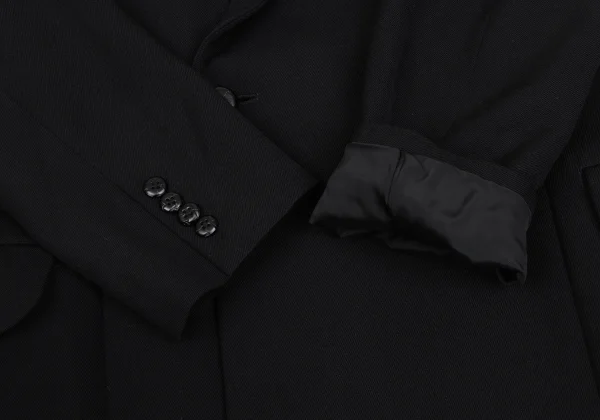 Yohji Yamamoto POUR HOMME Checker Hem Wool Long Jacket K-166275_006