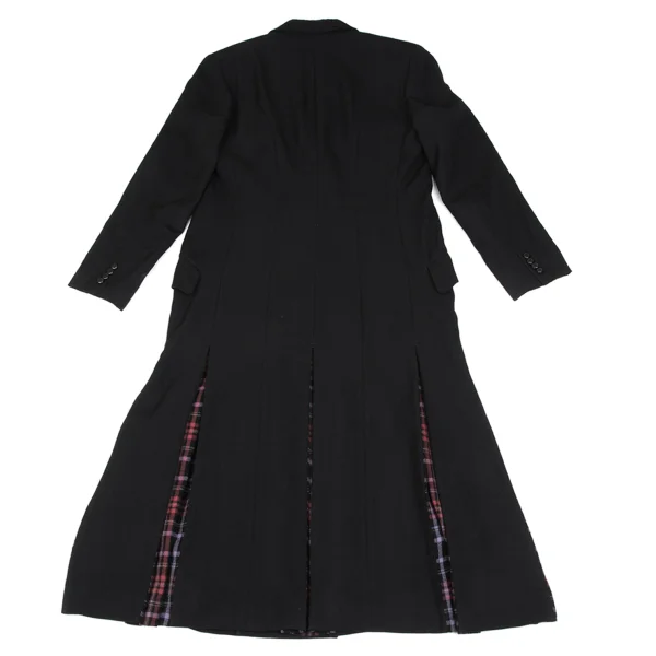 Yohji Yamamoto POUR HOMME Checker Hem Wool Long Jacket K-166275_013