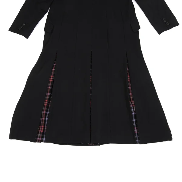 Yohji Yamamoto POUR HOMME Checker Hem Wool Long Jacket K-166275_014