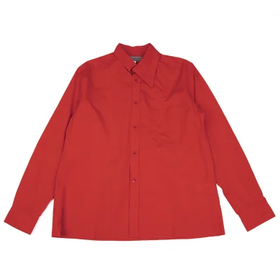 Yohji Yamamoto POUR HOMME Cotton Asymmetrical Collar Shirt