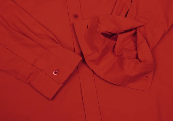 Yohji Yamamoto POUR HOMME Cotton Asymmetrical Collar Shirt K-166282_008