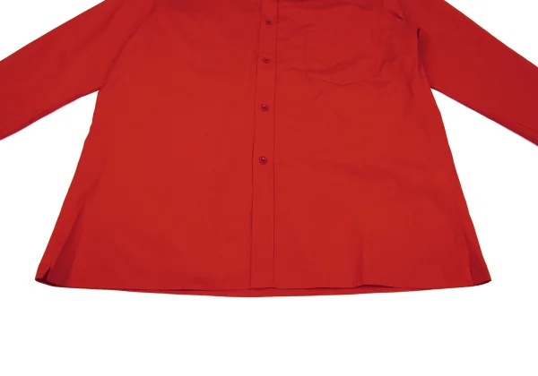 Yohji Yamamoto POUR HOMME Cotton Asymmetrical Collar Shirt K-166282_009