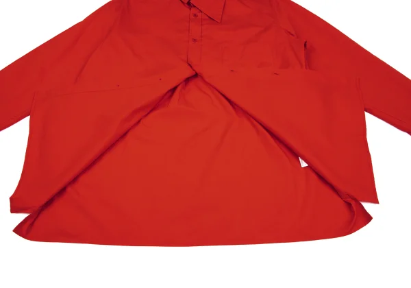 Yohji Yamamoto POUR HOMME Cotton Asymmetrical Collar Shirt K-166282_010