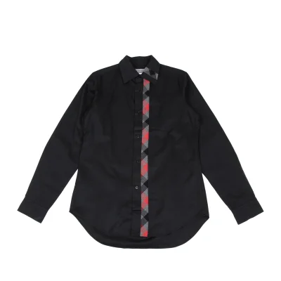 Yohji Yamamoto POUR HOMME Check Switching Long Sleeve Shirt